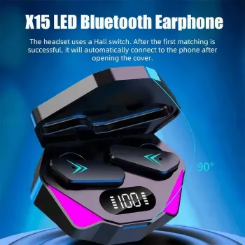 Wireless Bluetooth Earbuds with Gamer Display & Mic