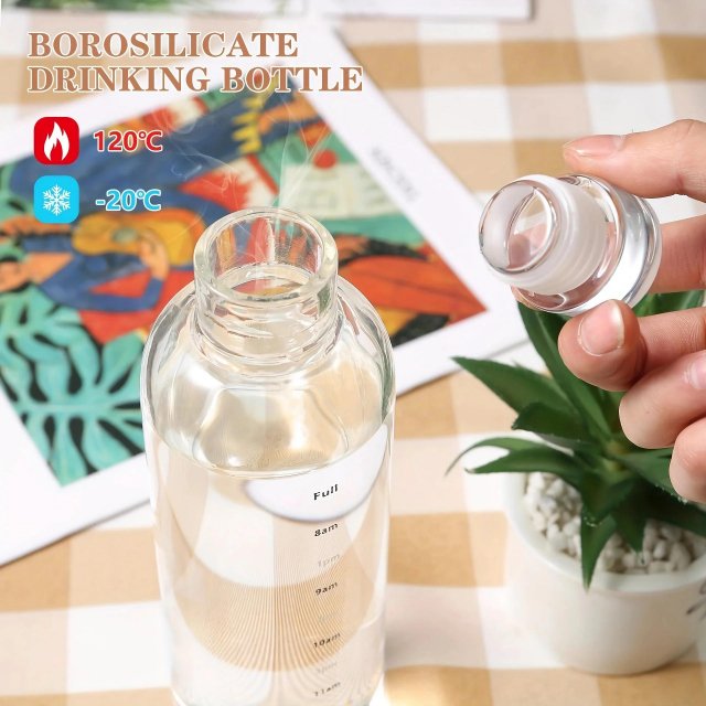 Transparent Plastic Time Marker Water Bottle - Image 3
