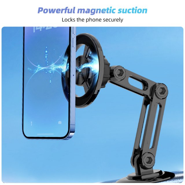 Magnetic 360° Rotating Metal Car Phone Holder - Image 7