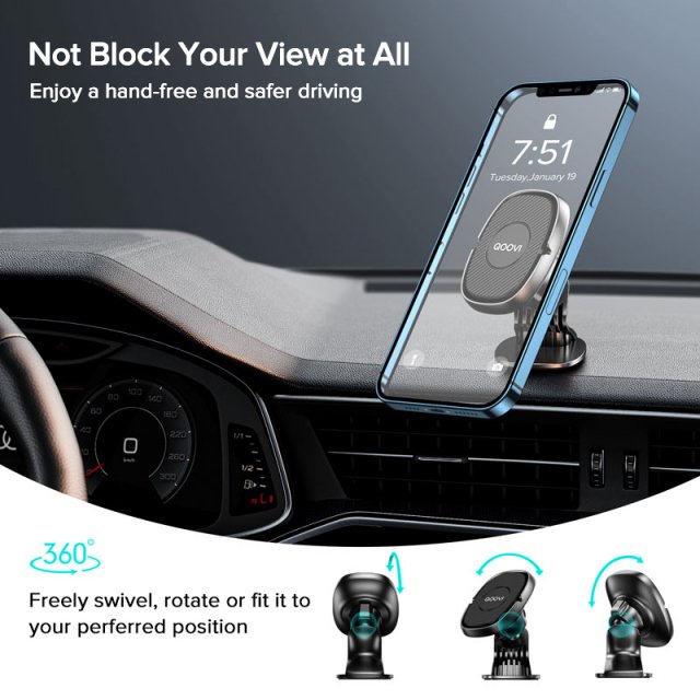 360° Magnetic Car Phone Holder Stand - Image 2