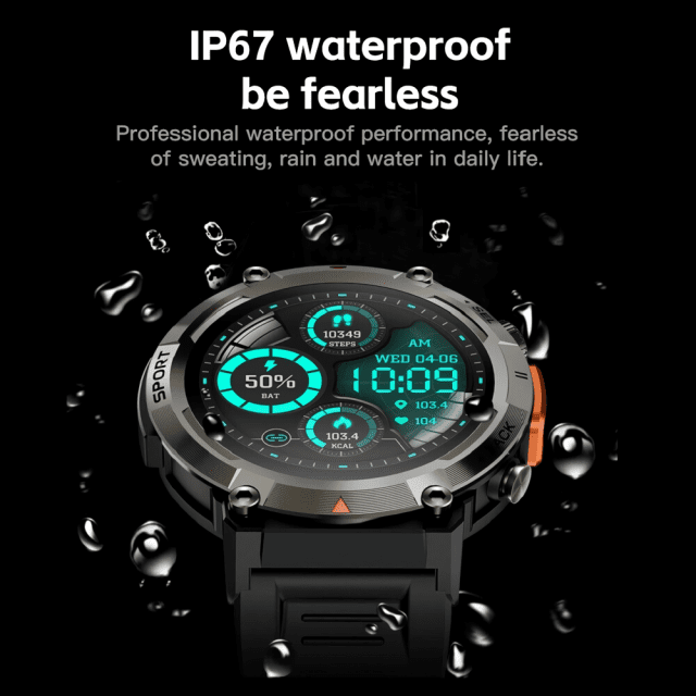 Bluetooth Smart Watch with Flashlight and Health Tracker - Image 3