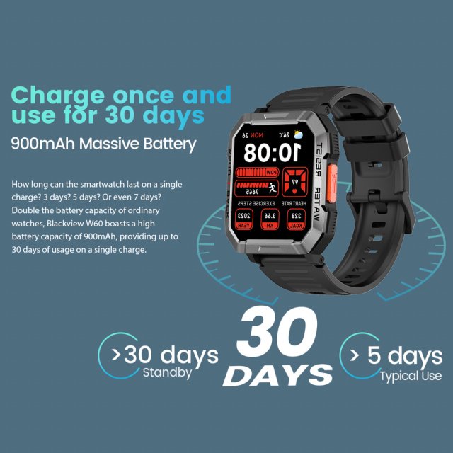 Rugged HD Smartwatch with Emergency Light & Bluetooth Calling - Image 4