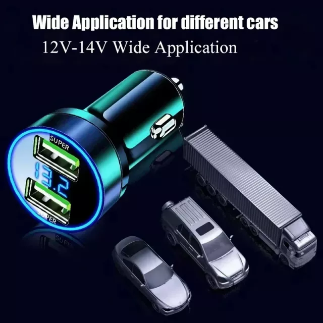 240W Dual USB Car Charger with Digital Display - Image 6