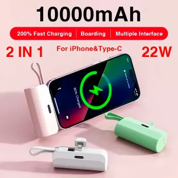 10000mAh Mini Wireless Power Bank – Dual Output, Fast Charging, Ultra-Portable Design