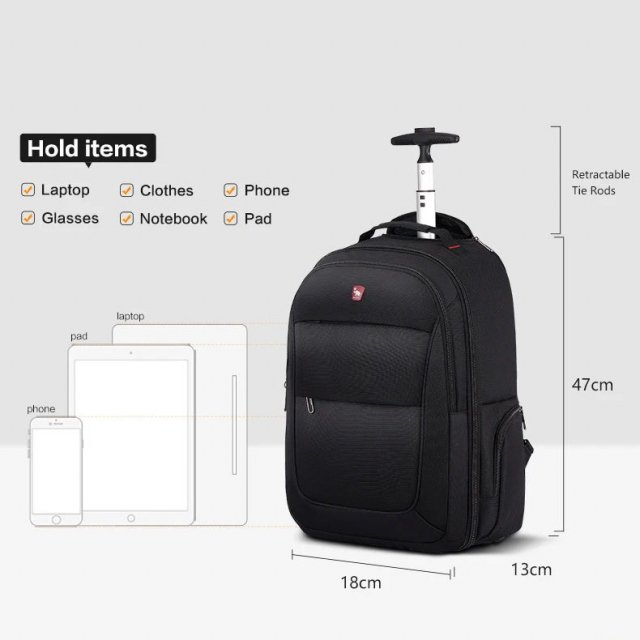 Multi-Functional Trolley Backpack: - Image 8