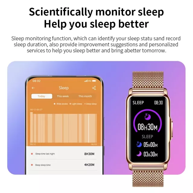 Women's Waterproof, Fitness & Health Tracker Smartwatch - Image 5