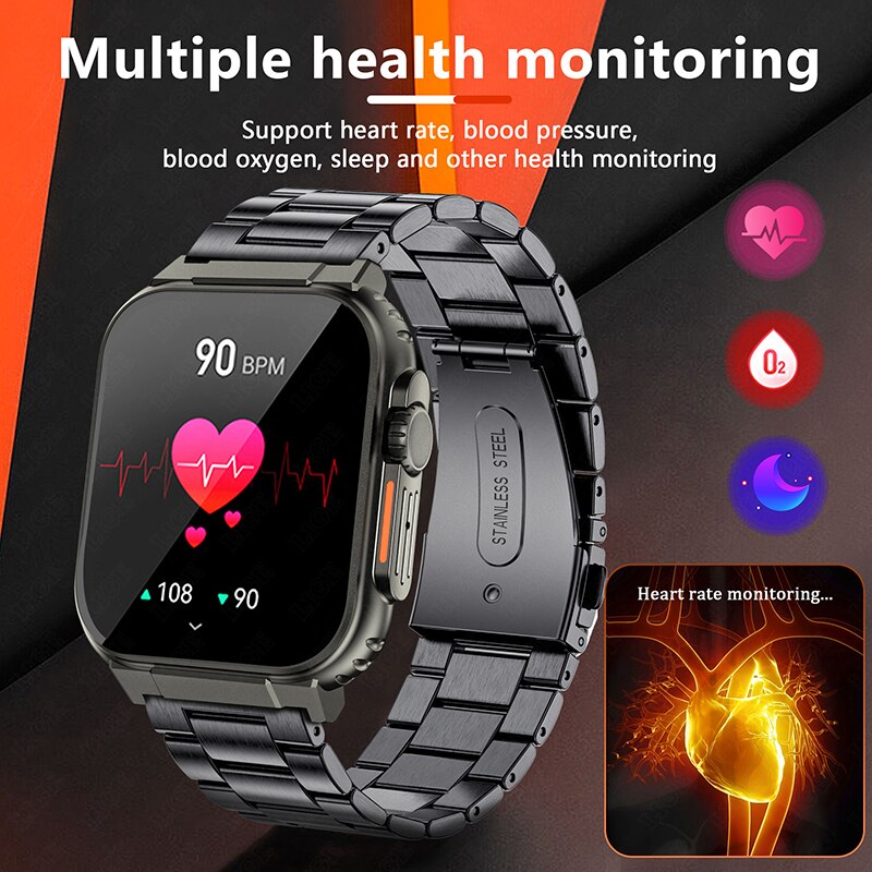 Ultra-Endurance Fitness Tracker Smartwatch with Bluetooth Call and Health Monitoring Gadgets Smartwatches