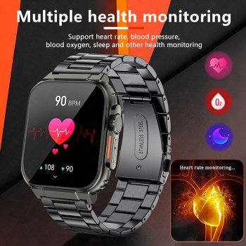 Ultra-Endurance Fitness Tracker Smartwatch with Bluetooth Call and Health Monitoring