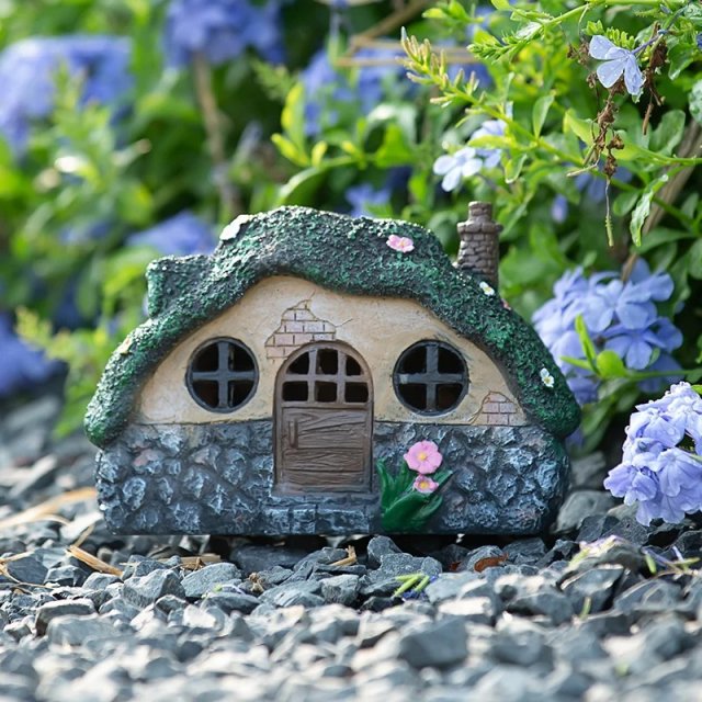 Solar Fairy Garden Shed Statue Light - Image 2