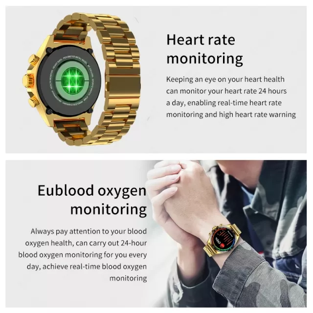 Advanced Outdoor Men's Smart Watch with NFC and IP68 Waterproof Rating - Image 4