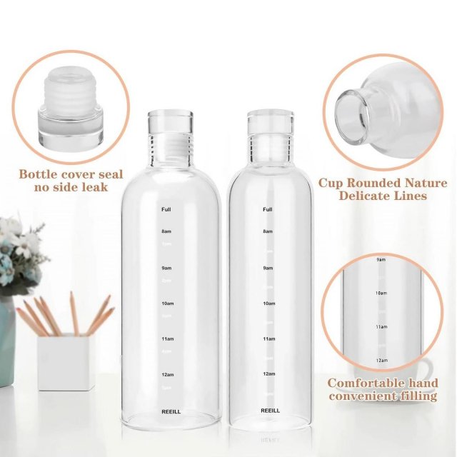 Transparent Plastic Time Marker Water Bottle - Image 5