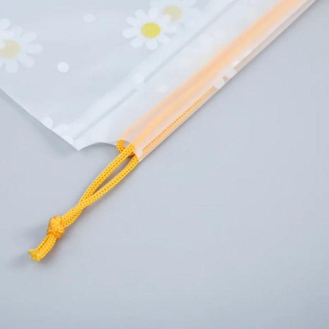 Cute Daisy Portable Waterproof Travel Shoe Storage Bag with Drawstring - Image 6