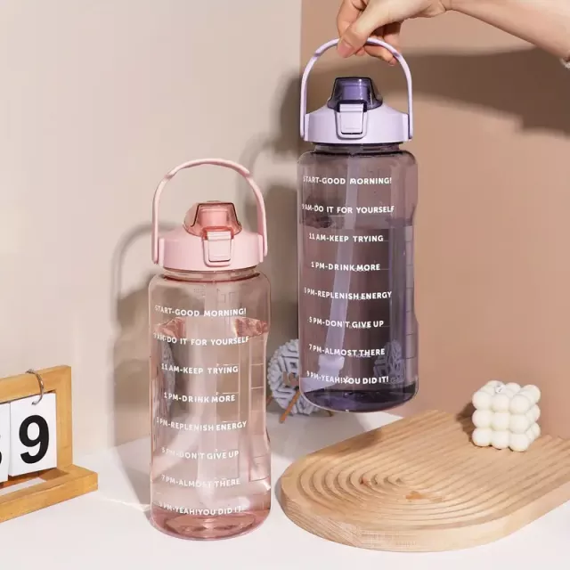 2L Motivational Straw Water Bottle for Hydration - Image 3