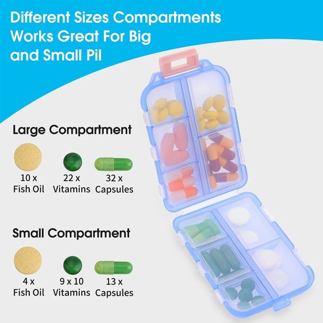 Portable 10-Grid Travel Pill Organizer Box - Image 2