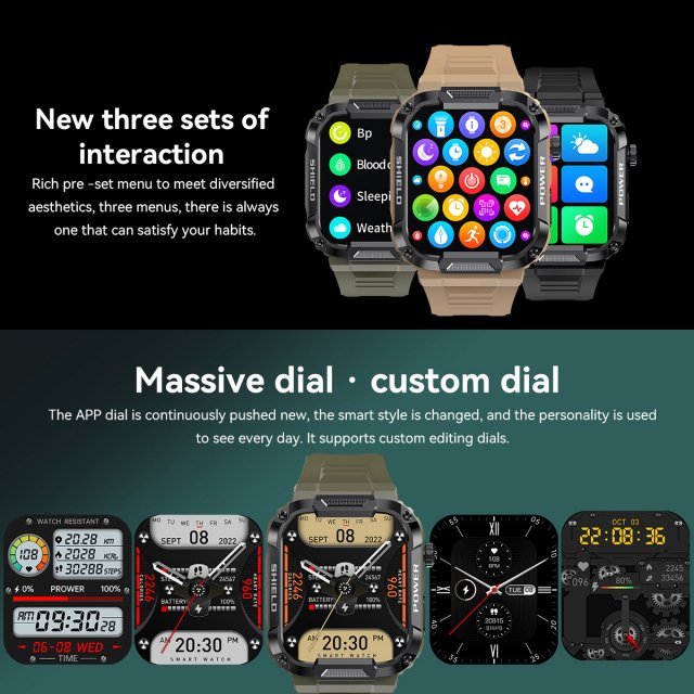 Men's Tactical Fitness Smart Watch - Image 4