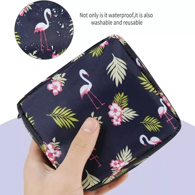 Portable Sanitary Napkin and Cosmetic Storage Bag - Image 3