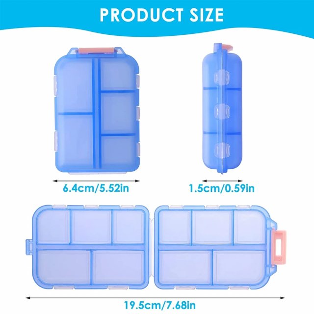 Portable 10-Grid Travel Pill Organizer Box - Image 7