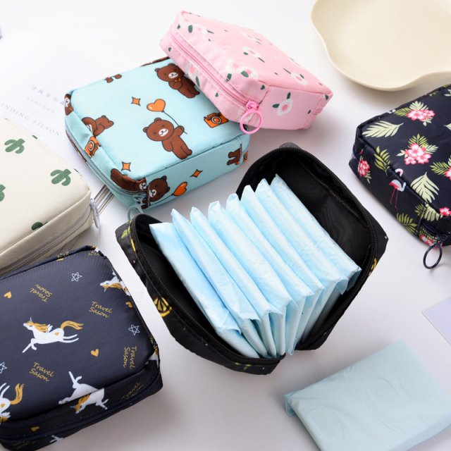 Portable Sanitary Napkin and Cosmetic Storage Bag - Image 6