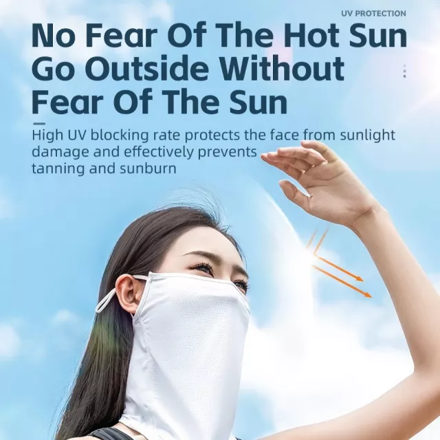 Summer Ice Silk UV Mask - Breathable Face & Neck Protection Bandana - Image 5