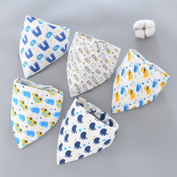 Fashionable Cotton Baby Bandana Bibs Set