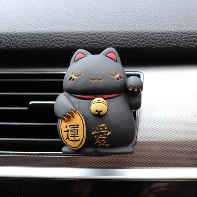 Lucky Cat Car Air Freshener Fragrance Diffuser Resin Art Clip - Image 6
