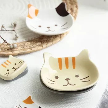 Japanese Cute Cat Ceramic Seasoning Dish