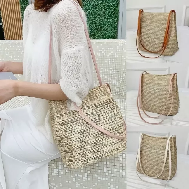 Bohemian Straw Woven Shoulder Bag - Image 5
