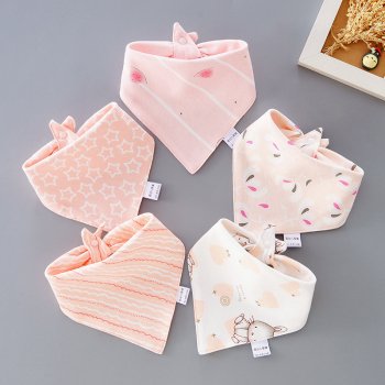 Fashionable Cotton Baby Bandana Bibs Set