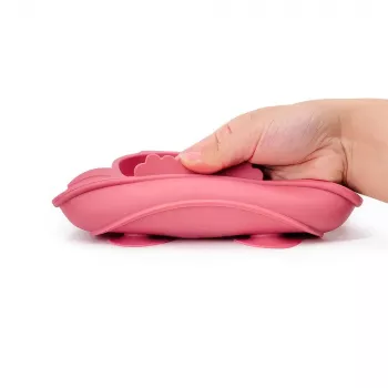 BPA-Free Cute Owl Silicone Suction Plate for Toddlers