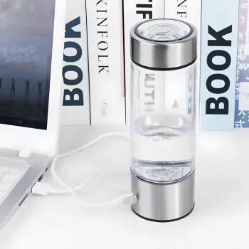 Dual Chamber Hydrogen Oxygen Ionizer Water Bottle