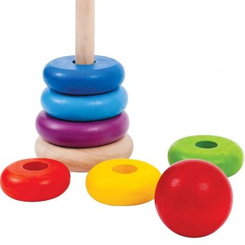Wooden Stacking Rainbow Tower