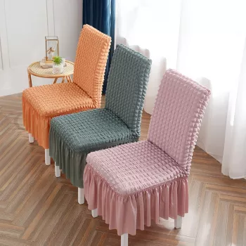 Elegant Seersucker Stretch Chair Covers