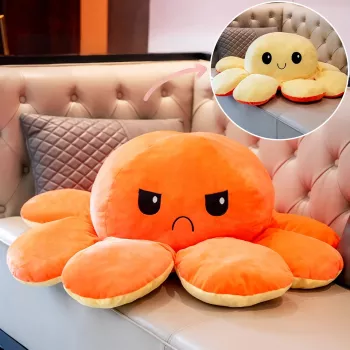 Large Mood Flip Reversible Octopus Plushie