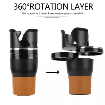 Multi-Function Car Organizer: Cup Holder, Phone Stand, and Storage Case