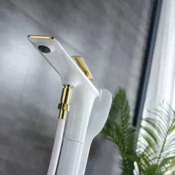 Elegant Freestanding Bathtub Faucet - Dual Control Mixer with Ceramic Valve