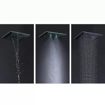 Concealed Music Shower Head Remote Control Colors LED Light