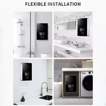Electric Instant Hot Water Heater 6000W/7000W - Tankless Boiler with Digital Thermostat for Bathroom and Kitchen