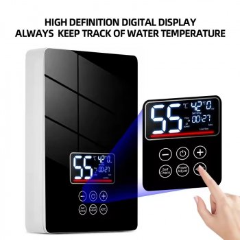 Electric Instant Hot Water Heater 6000W/7000W - Tankless Boiler with Digital Thermostat for Bathroom and Kitchen