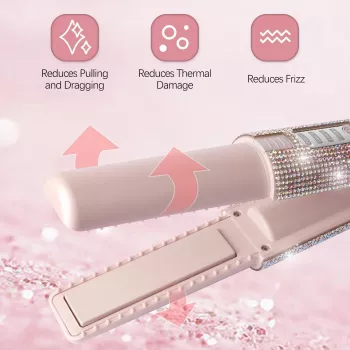 Portable Wireless 2-In-1 USB Rechargeable Hair Straightener and Curler