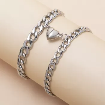 Magnetic Heart Attraction Couple Bracelets