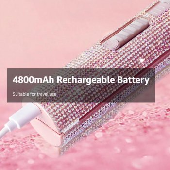 Portable Wireless 2-In-1 USB Rechargeable Hair Straightener and Curler