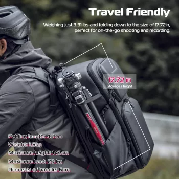 Carbon Fiber Professional Travel Tripod