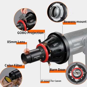 Focalize Conical Snoot for Bowens Mount Flash - Pro Photography Light Cylinder