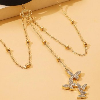 Trendy Beach & Party Crystal Butterfly Leg Chain