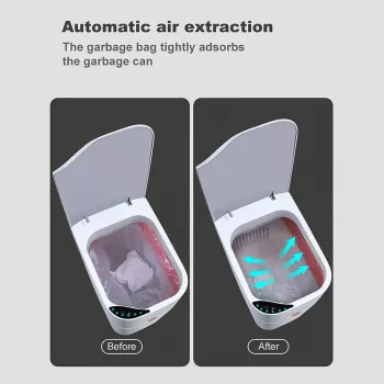 Smart Touchless Kitchen & Bathroom Trash Can with Automatic Bagging