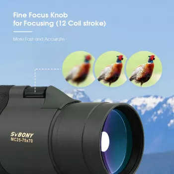 Powerful 25-75x70 Spotting Scope for Birdwatching and Stargazing