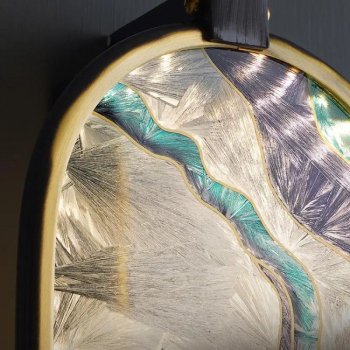 Chinese Style Art Glass Wall Lamp