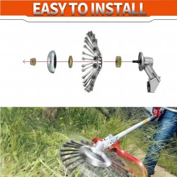 10-Inch Steel Wire Wheel Garden Trimmer Head