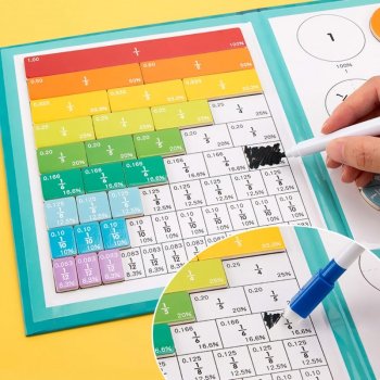 Magnetic Fraction Tiles Educational Kit for Elementary School
