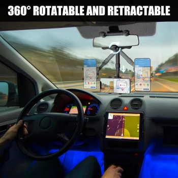 Rotatable and Retractable Car Phone Holder